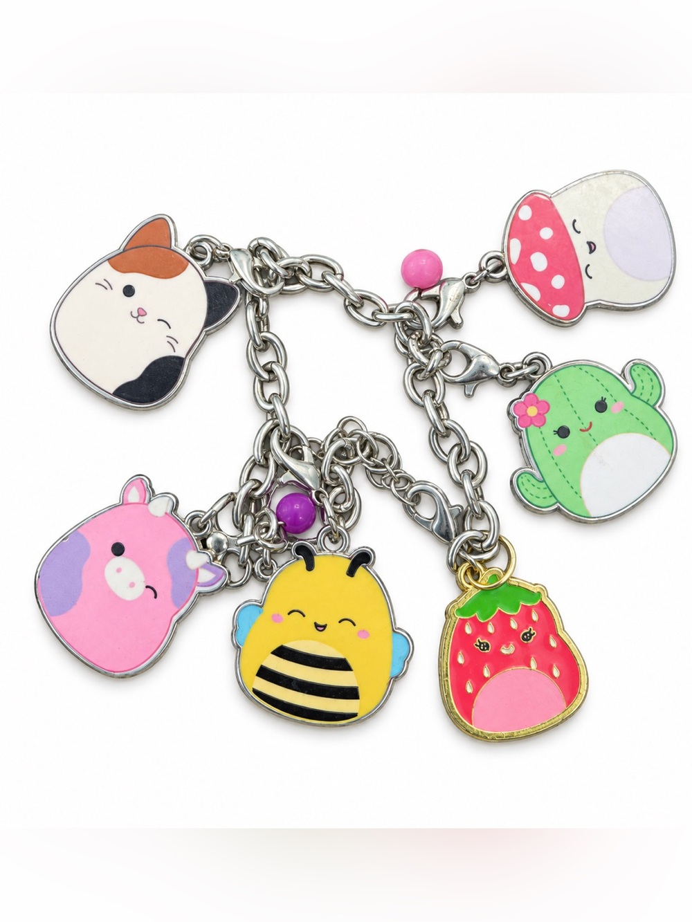 Squishmallows Interchangeable Charm Bracelet 6 Character Charms